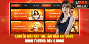 Khuyến Mãi Nạp Thẻ Lần Đầu Tại U888 Nhận Thưởng Đến 8.888K